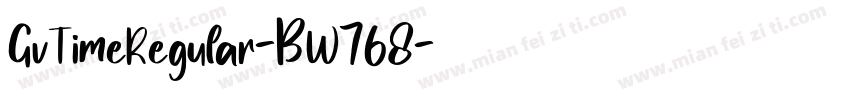 GvTimeRegular-BW768字体转换