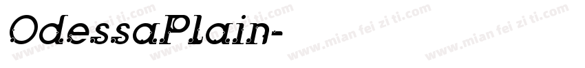 OdessaPlain字体转换