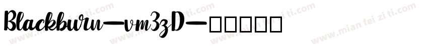 Blackburn-vm3zD字体转换