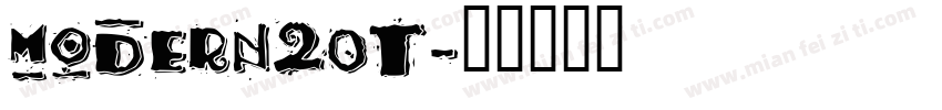 modern20T字体转换