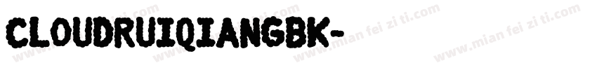 CloudRuiQianGBK字体转换