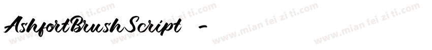 AshfortBrushScript常规字体转换