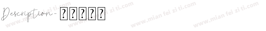 Description字体转换