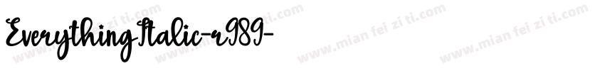 EverythingItalic-r989字体转换