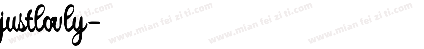 justlovly字体转换