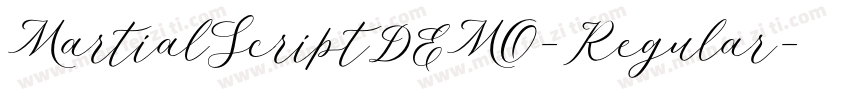 MartialScriptDEMO-Regular字体转换