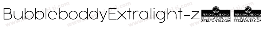 BubbleboddyExtralight-z54X字体转换