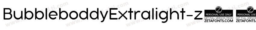 BubbleboddyExtralight-z54X字体转换