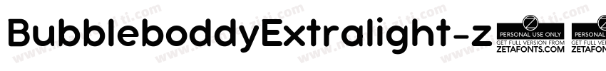 BubbleboddyExtralight-z54X字体转换