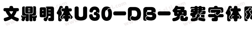 文鼎明体U30-DB字体转换