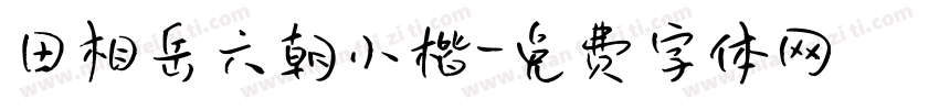田相岳六朝小楷字体转换