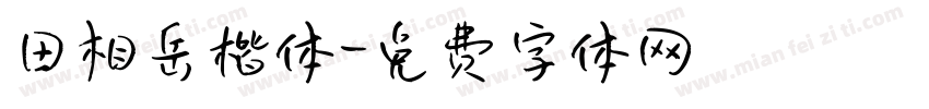 田相岳楷体字体转换
