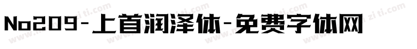 No209-上首润泽体字体转换