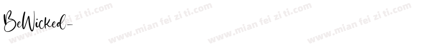 BeWicked字体转换