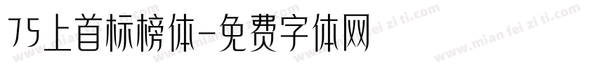 75上首标榜体字体转换