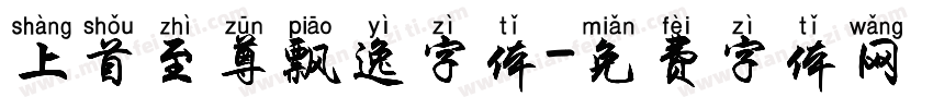 上首至尊飘逸字体字体转换