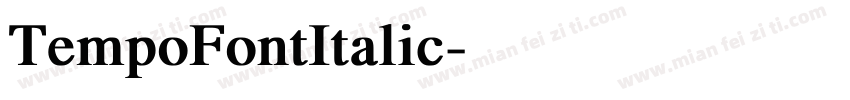 TempoFontItalic字体转换