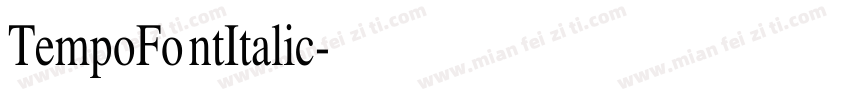 TempoFontItalic字体转换