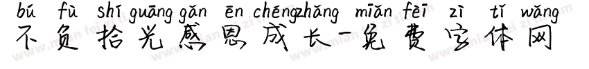 不负拾光感恩成长字体转换