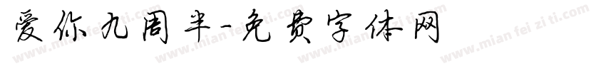 爱你九周半字体转换