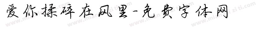 爱你揉碎在风里字体转换