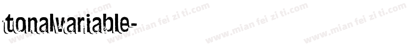 tonalvariable字体转换