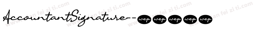 AccountantSignature-字体转换