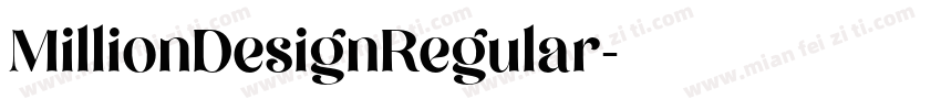 MillionDesignRegular字体转换