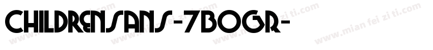 Childrensans-7BOGR字体转换