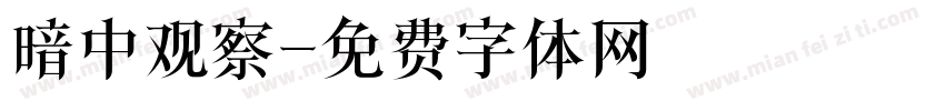 暗中观察字体转换