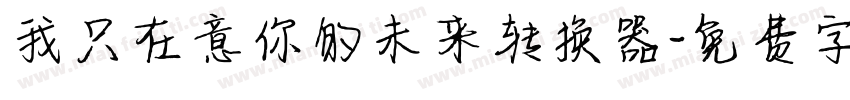 我只在意你的未来转换器字体转换