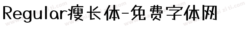 Regular瘦长体字体转换