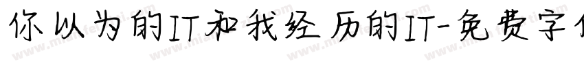 你以为的IT和我经历的IT字体转换