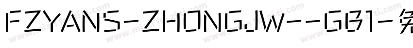 FZYANS-ZHONGJW--GB1字体转换
