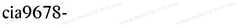 cia9678字体转换