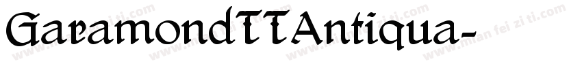 GaramondTTAntiqua字体转换