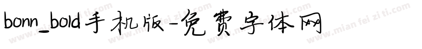 bonn_bold手机版字体转换