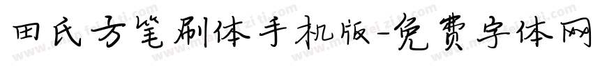 田氏方笔刷体手机版字体转换