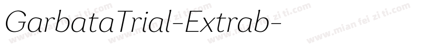 GarbataTrial-Extrab字体转换