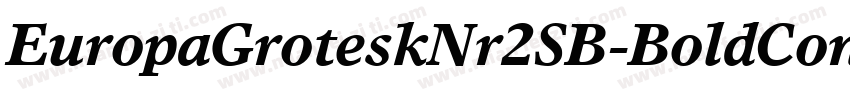 EuropaGroteskNr2SB-BoldCond字体转换