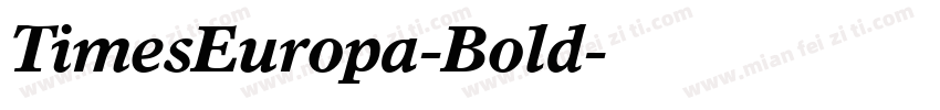 TimesEuropa-Bold字体转换