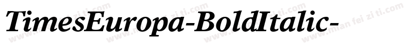 TimesEuropa-BoldItalic字体转换