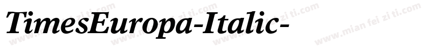 TimesEuropa-Italic字体转换