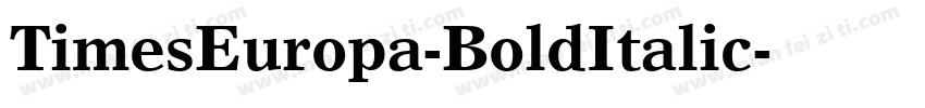TimesEuropa-BoldItalic字体转换
