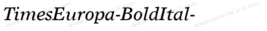 TimesEuropa-BoldItal字体转换
