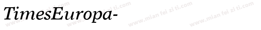TimesEuropa字体转换