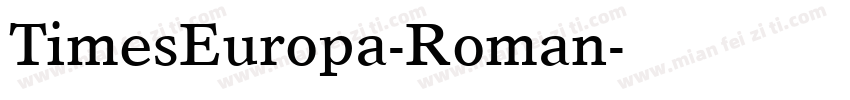 TimesEuropa-Roman字体转换