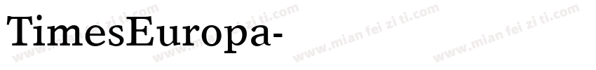 TimesEuropa字体转换