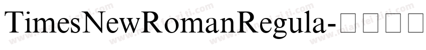 TimesNewRomanRegula字体转换