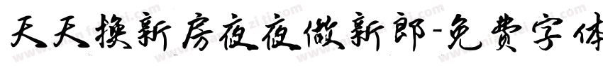 天天换新房夜夜做新郎字体转换